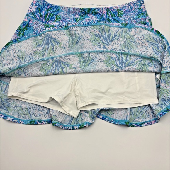Lilly Pulitzer Zadora High Rise Skort Women's M Las Olas Aqua UPF 50 NWT Blue - Picture 4 of 12